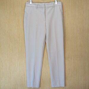 White House Black Market Slim Ankle Pants Beige Minimalist Career Stretch 8